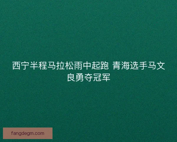 西宁半程马拉松雨中起跑 青海选手马文良勇夺冠军